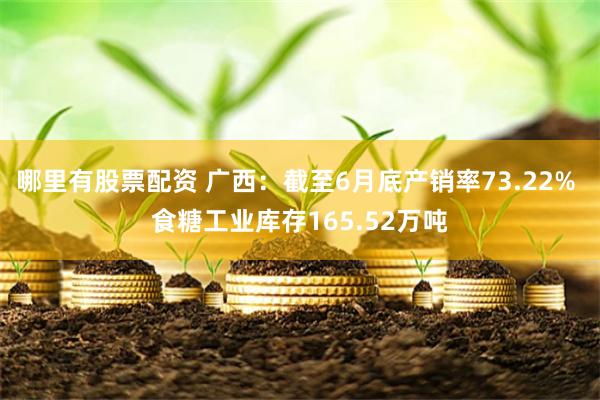 哪里有股票配资 广西：截至6月底产销率73.22% 食糖工业库存165.52万吨